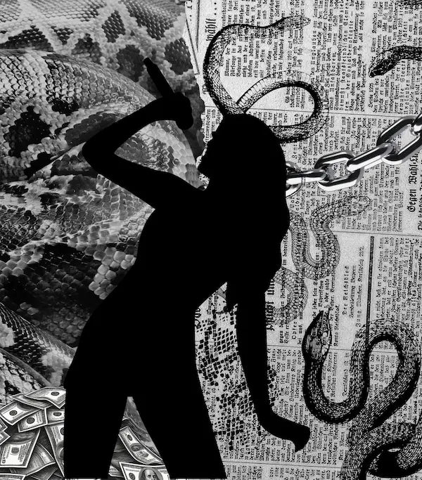 Playera Snake and Newspaper