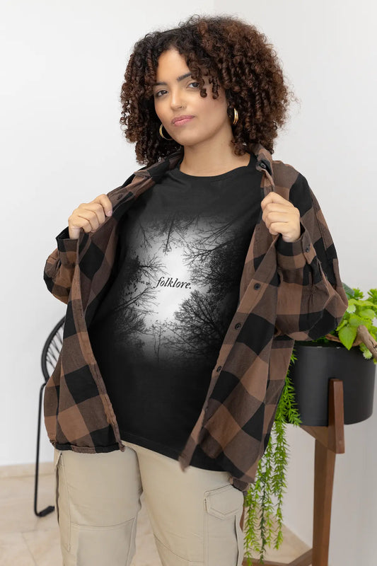 Playera Agosto Indie-Folk Negra