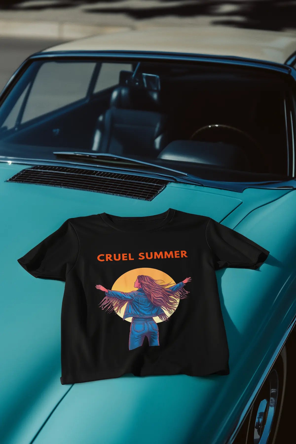 Playera Cruel Summer - Retro Summer (Negra)