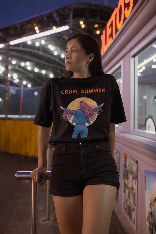Playera Cruel Summer - Retro Summer (Negra)
