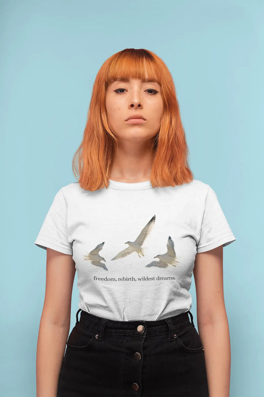 Playera Freedom y gaviotas