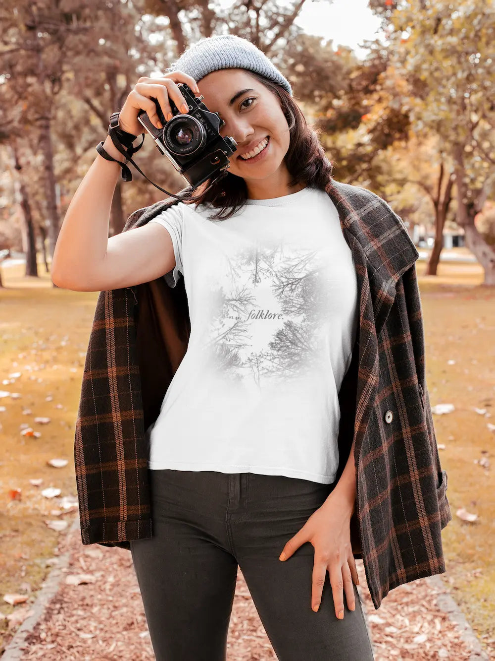 Playera Betty Indie-Folk Blanca