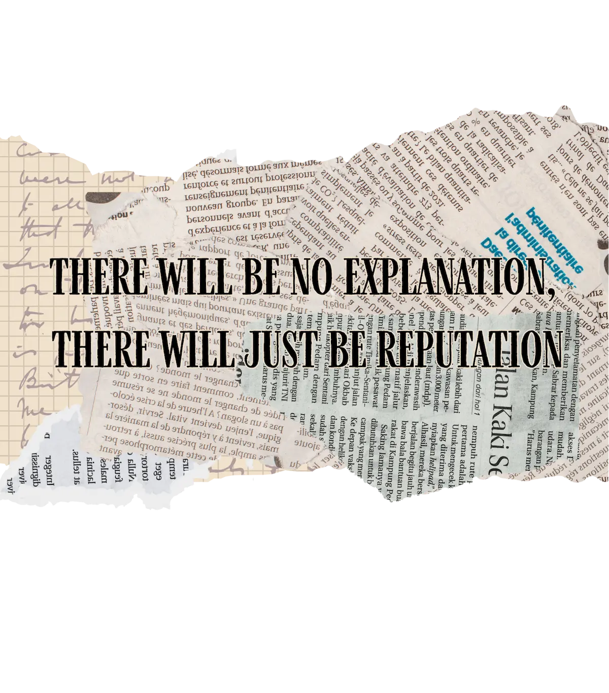 Playera No Explanation Newspaper